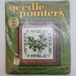 NOS Vtg 1974 Needlepoint Kit Parsley #5328 Lynn Davis Sunset NEW Needle Pointers